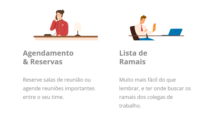 Agendamento & Reservas, Lista de Ramais